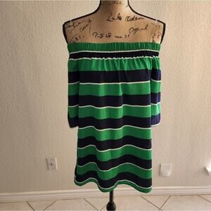 Love & Vine striped off shoulder blouse‎ size medium
